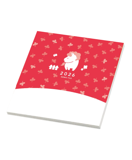 干支メモ40P 赤 表紙見本